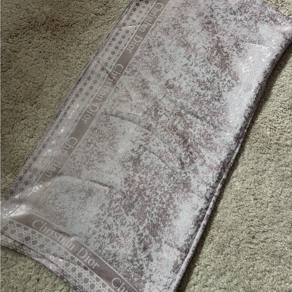 Dior Gray and Cream Scarf